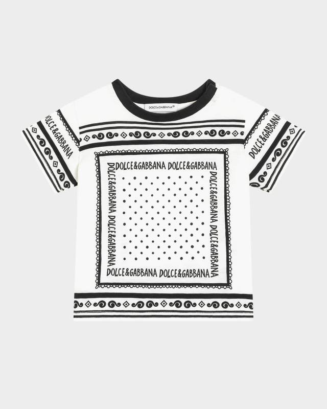 Boy's Bandana-Inspired Logo-Print T-Shirt, Size 1